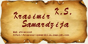 Krasimir Samardžija vizit kartica